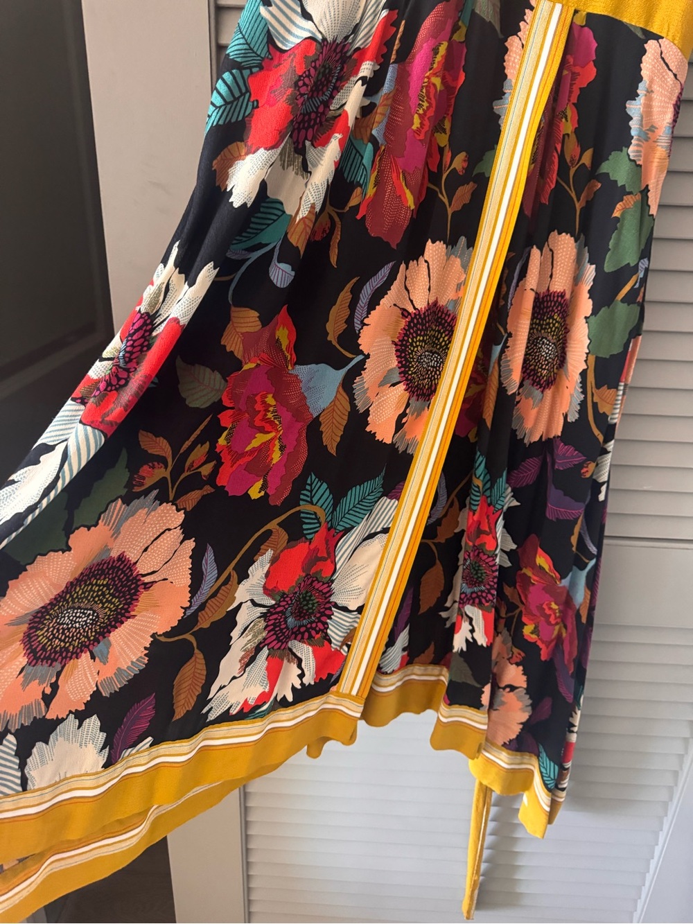 Anthropologie Maeve | Rare Cottage Core Botanica Wrap Midi Dress ~ US 14 - Picture 6 of 9